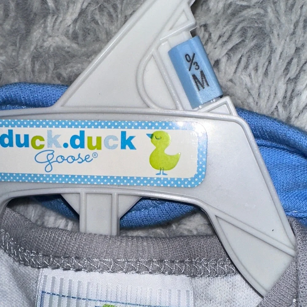 Adorable Monsters Inc. Bib and Bodysuit Set - Gray‎ and Blue